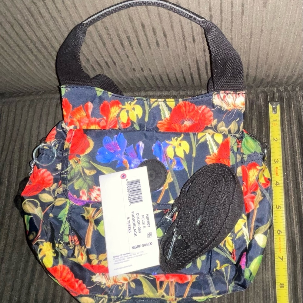 Kipling floral crossbody bag w handle NEW w TAGs